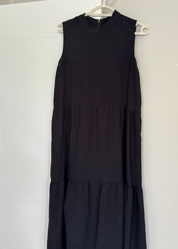 Siyah Kolsuz Uzun Elbise - Görsel 4