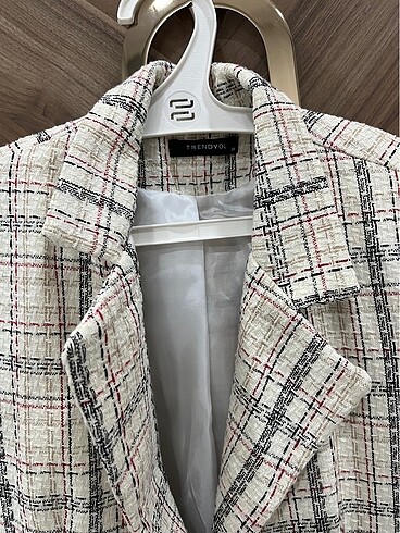 Krem blazer ceket