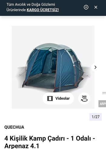 Decatlon 4 Kişilik Aile Çadırı - Görsel 3