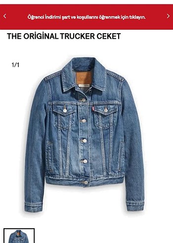 Levis Mavi Denim Trucker Ceket