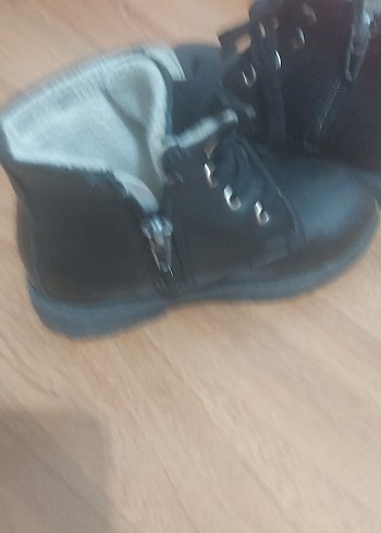 Erkek Çocuk Siyah Deri Bot - Görsel 5