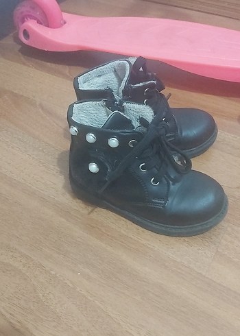 Erkek Çocuk Siyah Deri Bot - Görsel 2