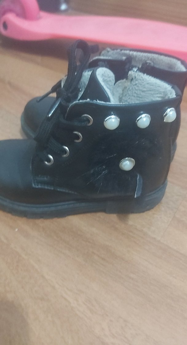 Erkek Çocuk Siyah Deri Bot - Görsel 4