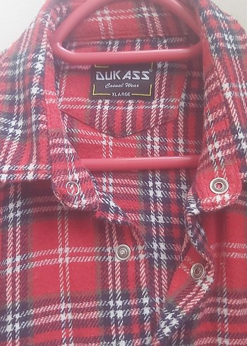 Unisex Kareli Düğmeli Oduncu Gömlek - Görsel 2