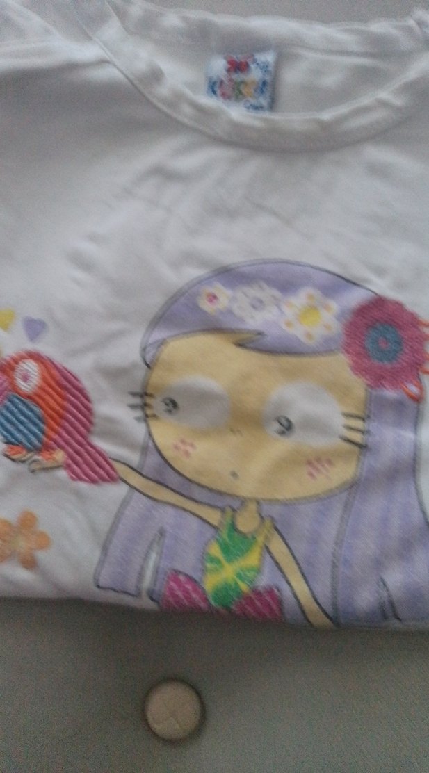 Kız Çocuk Renkli Baskılı Bohem Tişört - Görsel 2