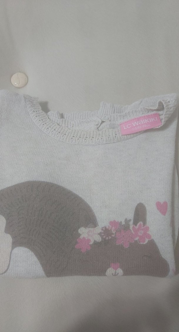 Kız Çocuk Pamuklu Uzun Kollu Triko Kazak - Görsel 3