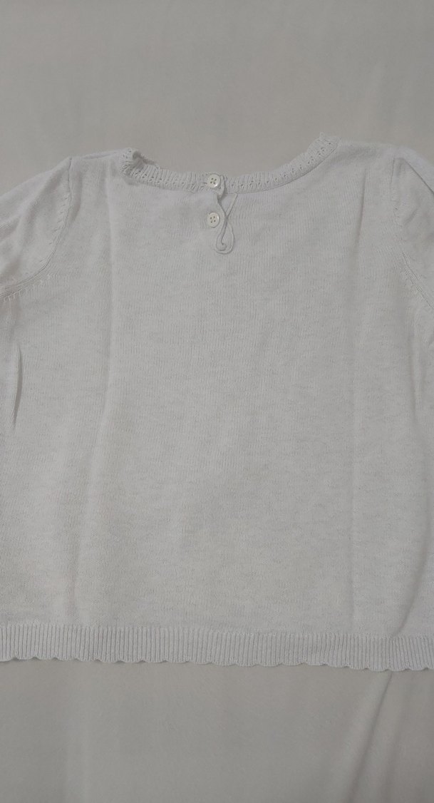 Kız Çocuk Pamuklu Uzun Kollu Triko Kazak - Görsel 2