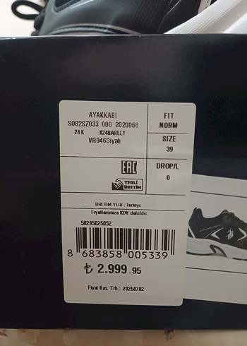 U.S. Polo Siyah Kadın Spor Ayakkabı - Görsel 3