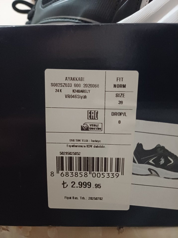 U.S. Polo Siyah Kadın Spor Ayakkabı - Görsel 3