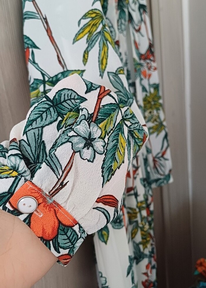 Desenli Yazlık Elbise - Görsel 3