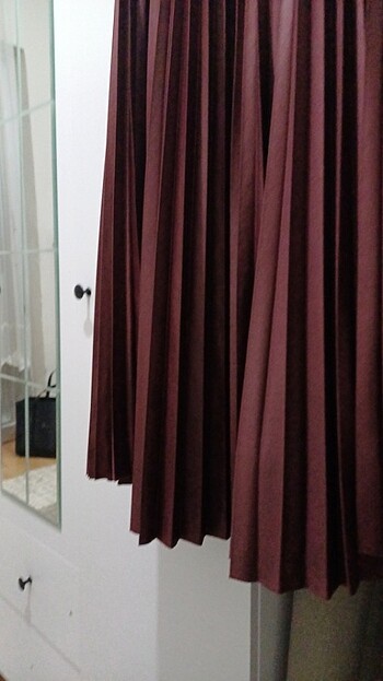 38 Beden bordo Renk Piliseli etek 