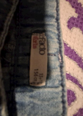 Baskılı Mavi Mini Jean Etek - Görsel 5