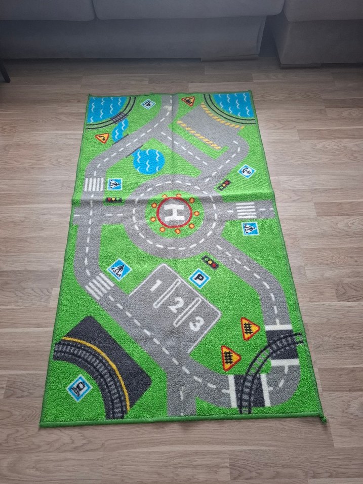 Renkli Oyun Halısı trafik halısı,oyun halısı, arabalı halı - Görsel 2