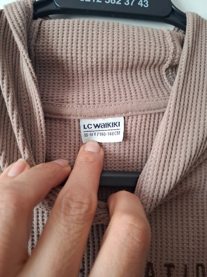 Bej Triko Sweatshirt unisex - Görsel 3