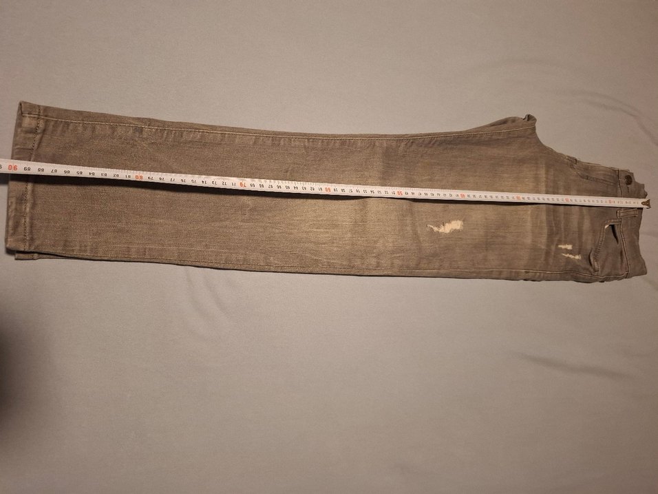 Erkek çocuk  gri Denim Pantolon, Yırtık Detaylı - Görsel 4