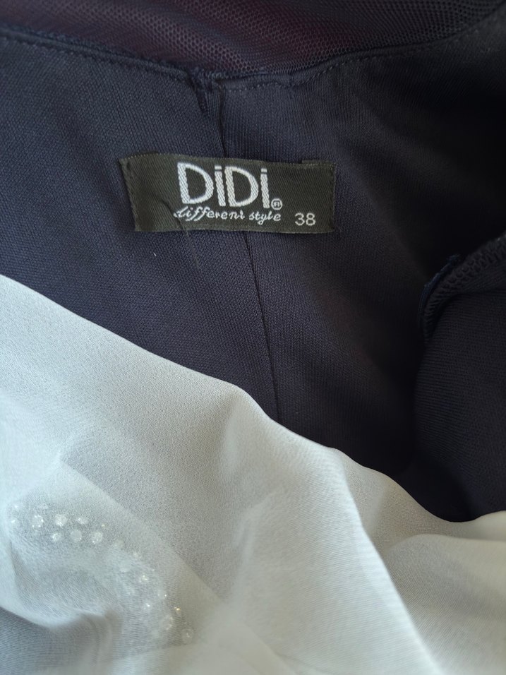 Drapeli Mavi Midi Elbise - Görsel 4