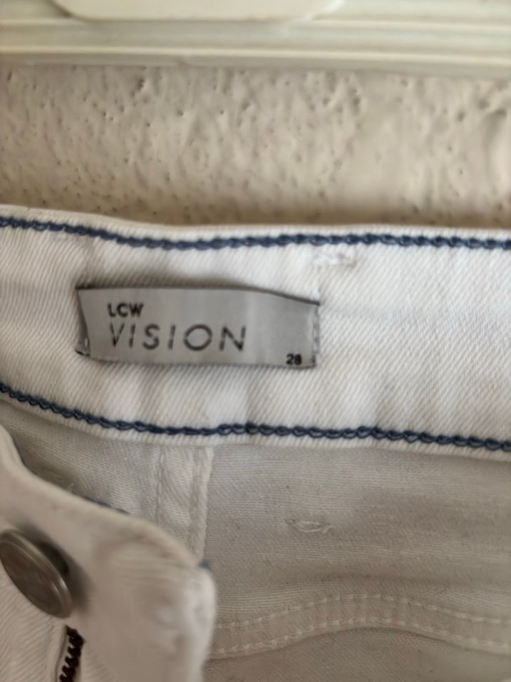 Beyaz Midi Boy Regular Fit Keten Kot Pantolon - Görsel 2