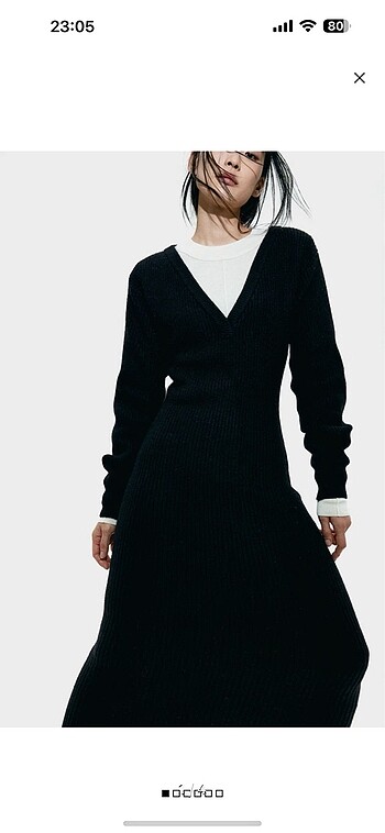 H&M etiketli triko elbise
