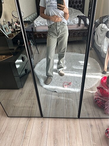 Zara açık yeşil yeni kot