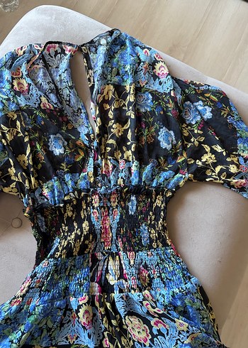 Zara Bohem Çok Renkli Tulum