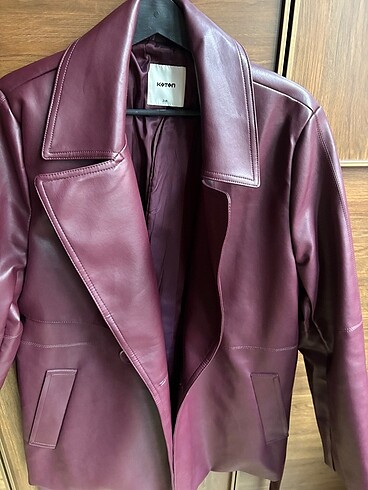 38 Beden bordo Renk Deri Ceket
