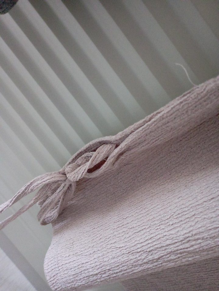 Bej Keten Kadın Kısa Kollu Bluz - Görsel 3