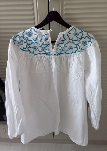 Nakışlı Bohem Pamuklu Bombeli Gömlek - Görsel 2