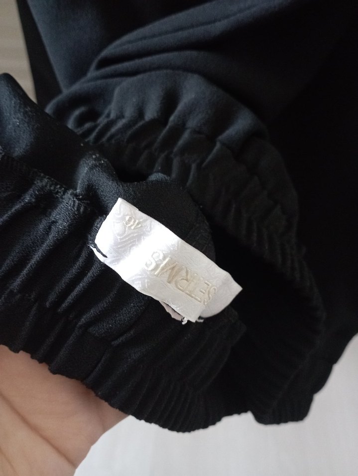 Beli Lastikli Kadın Kumaş Pantolon Kırışmaz Kumaş - Görsel 4