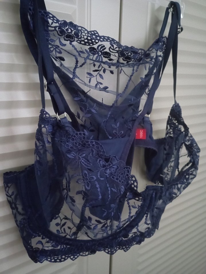 Lacivert Gotik Sütyen Takımı - Görsel 5