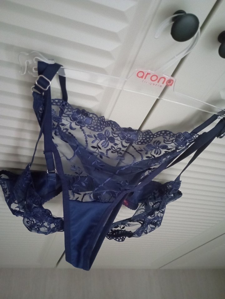 Lacivert Gotik Sütyen Takımı - Görsel 3