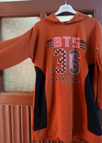 Diğer Düğmeli Uzun Kollu Rahat Kadın Sweatshirt