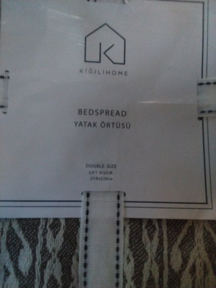 Bej Baskılı Çağdaş yatak örtüsü - Görsel 3