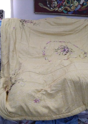 Nakış İşlemeli Bej yatak örtüsü - Görsel 3