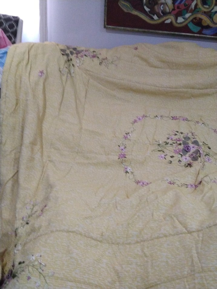 Nakış İşlemeli Bej yatak örtüsü - Görsel 4