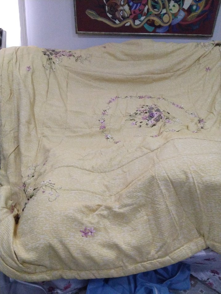 Nakış İşlemeli Bej yatak örtüsü - Görsel 2