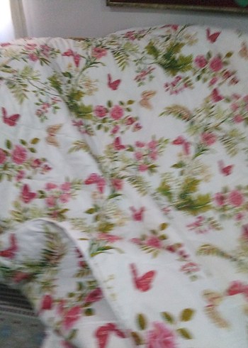 Pembe Çiçek Desenli Yorgan - Görsel 8