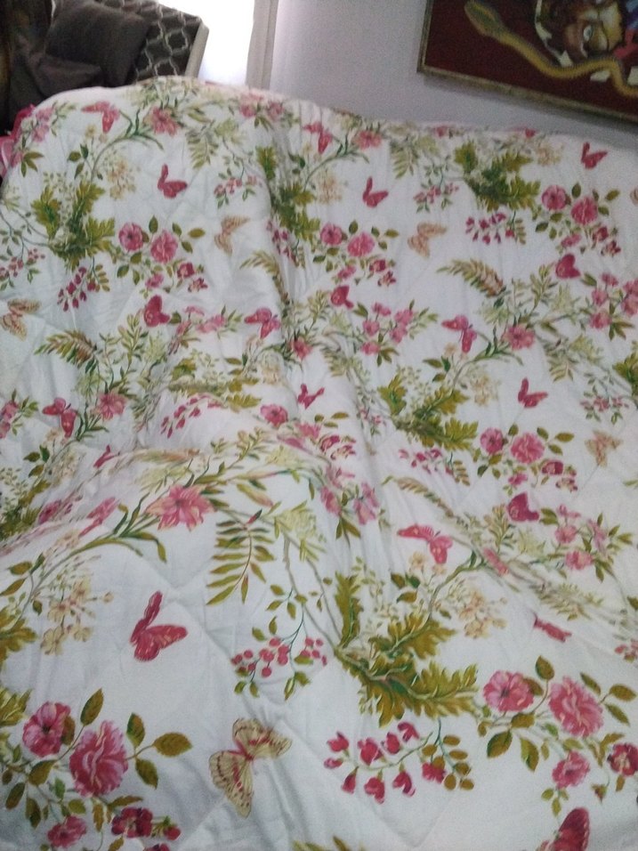 Pembe Çiçek Desenli Yorgan - Görsel 2