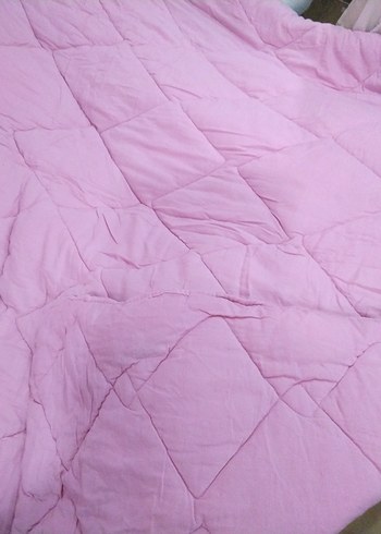 Pastel Pembe Düz Yorgan - Görsel 7