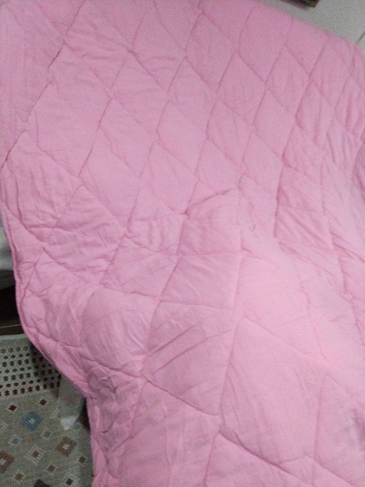 Pastel Pembe Düz Yorgan - Görsel 3