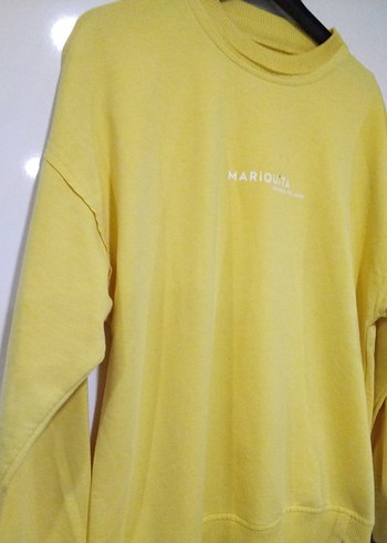 xl Beden sarı Renk Sarı Kadın Uzun Kollu Sweatshirt