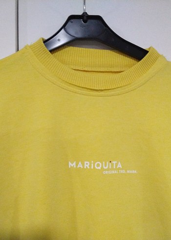 xl Beden Sarı Kadın Uzun Kollu Sweatshirt