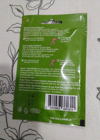 Claderm Zeytin Özlü Bacak Peeling Maskesi 30 ml - Görsel 3