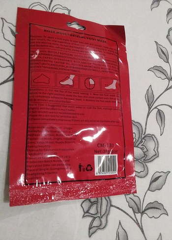 CHOVEMOAR Gül Özlü Nemlendirici Ayak Maskesi - Görsel 3