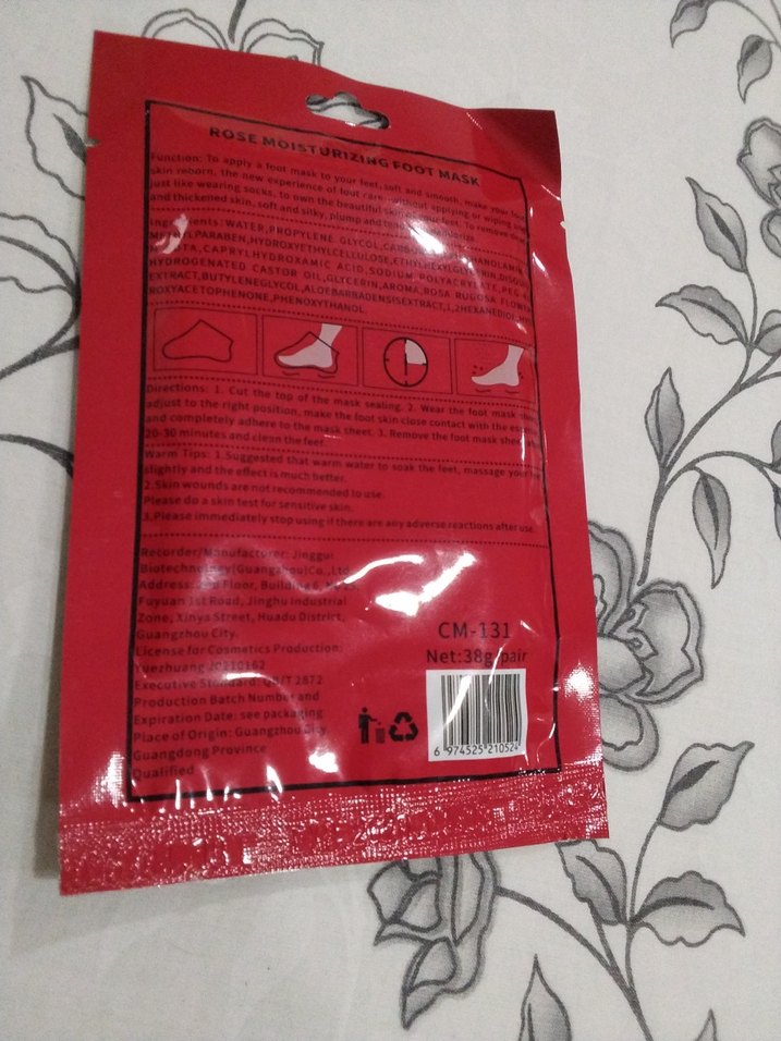 CHOVEMOAR Gül Özlü Nemlendirici Ayak Maskesi - Görsel 3