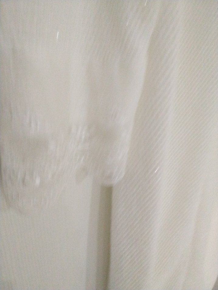 Kadın Uzun Beyaz Salaş sabahlik,simli,ev giyim - Görsel 4