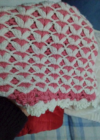 Pembe Örgü Çocuk Battaniyesi - Görsel 8