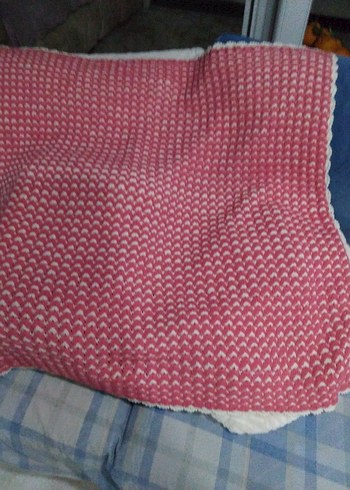 Pembe Örgü Çocuk Battaniyesi - Görsel 3