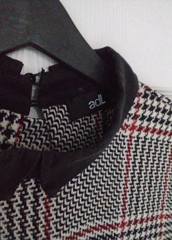 Gri Ekose Desenli Kısa Kollu Kadın Gömlek - Görsel 6