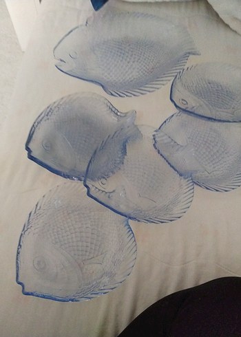 Mavi Balık Desenli Tabak Seti - Görsel 7