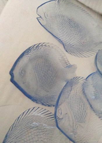 Mavi Balık Desenli Tabak Seti - Görsel 4